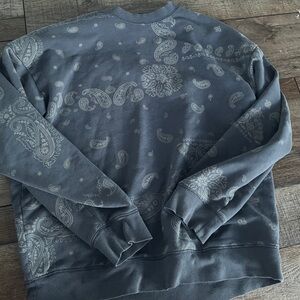 Original Use Charcoal Paisley Crewneck Sweater